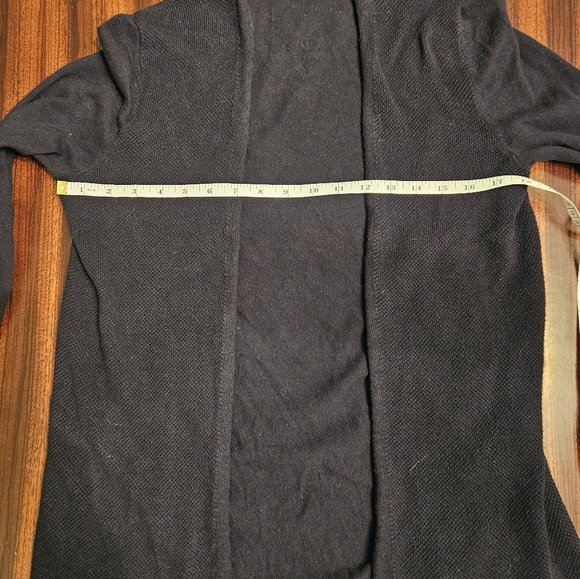 Gap Black Cotton Open Front Long Sleeve Waffle Knit Front Cardigan Sz S EUC - Picture 9 of 13